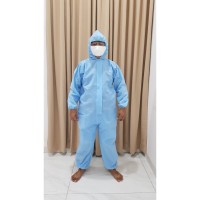 Jual BAJU  APD  BAJU  CORONA BAHAN  SPUNBOND  75 GSM Biru 