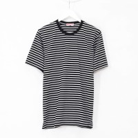 Jual Kaos  Garis  Stripes Katun Lengan Pendek Hitam  Putih  