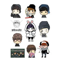 Jual 5Pcs Stiker  Tato Desain Kpop BTS  Lucu  Warna Glitter 