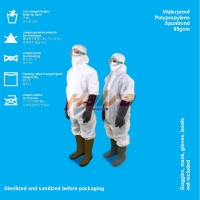 Jual 50pc Baju  APD  Medis L HALSA Suit HAZMAT PPE Coverall 