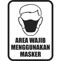 Jual Cutting Sticker Area Wajib Menggunakan Masker ...