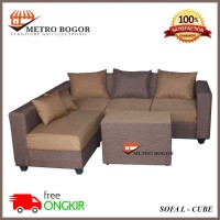 Jual SOFA  L MINIMALIS KAIN L CUBE MURAH  BERGARANSI Kota 