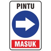 Jual STIKER SIGN PINTU KELUAR  MASUK UK 46X30 5CM Kab  Jual STIKER SIGN PINTU KELUAR  MASUK UK 46X30 5CM Kab