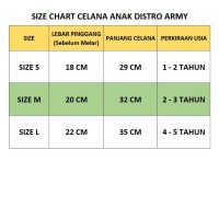 Jual PAKET ISI 3 BUAH CELANA  ANAK  DISTRO  ARMY SIZE S M L 