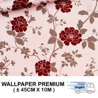 Jual Wallpaper Dinding Stiker  Walpaper stiker  Mawar  Merah  