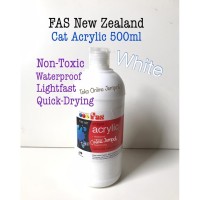 Jual PUTIH  Acrylic  500ml FAS New Zealand Cat  Akrilik White 