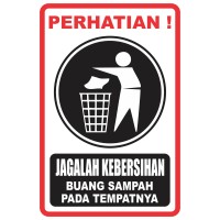 Jual Sticker JAGA KEBERSIHAN - 32 X 24 CM - Kab. Bogor - Malaika Sofia