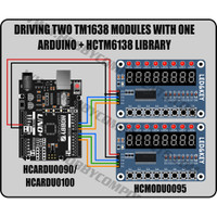 Jual TM1638 Trainer    Module I/O Input Output 8 bit Digit 7