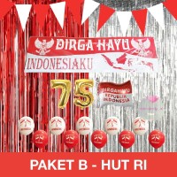 Jual Paket Dekorasi Hiasan  Balon Dirgahayu HUT  RI  17 