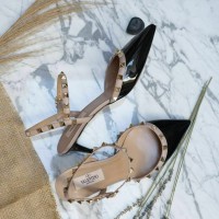 valentino rockstud ankle strap pump