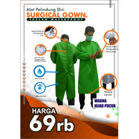 Jual APD  Gown Surgical Taslan Waterproof baju  bedah anti 