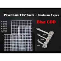 Jual Kawat  Ram  115x75Cm Tebal 5mm  Rak Display Aksesoris 