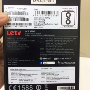 New Leeco Le X526 Ram 3gb Rom 32gb Garansi Distributor 1 Tahun Tokopedia