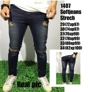 Celana Jeans Ripped Sobek Pria Tokopedia