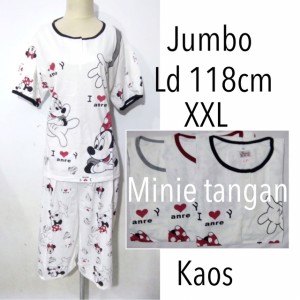 Piyama Baju Tidur Jumbo Dewasa Wanita Kaos Setelan Celana Pendek Tokopedia