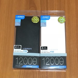 Jual Power Bank Powerbank VEGER 12000mAh V50 Slim Cable Original Garansi