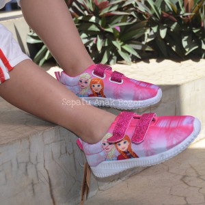 Sepatu Anak Perempuan Kets Frozen Led Tokopedia
