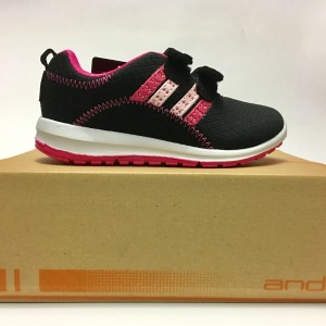 Sepatu Anak Perempuan Ando Plano Velcro Hitam Fuchsia Tokopedia