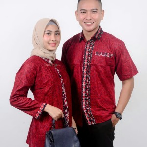 Baju Sarimbit Atasan Couple Batik Daun Rambat Tokopedia
