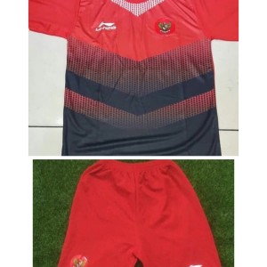 Setelan Timnas Indonesia Asian Games Lining L37 Baju Kaos Jersey Olahraga Tokopedia