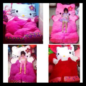 Matras Kasur Karakter Boneka Hello Kitty Warna Merah Putih Harga Murah Ukuran 120 X 180 Tokopedia