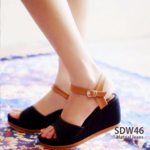 Wedges Wanita Sandal Sepatu Wedges Sdw51 Tokopedia