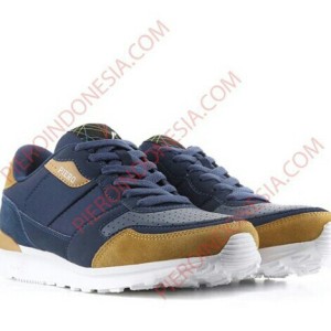 Piero Steel Runner Navy Brown White Tokopedia