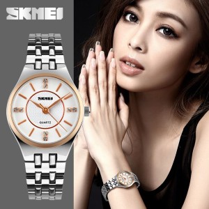 Jam Tangan Wanita Perempuan Original Skmei Ultra Thin White1 Tokopedia