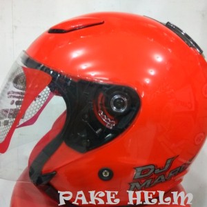 Helm Kyt Dj Maru Solid Orange Black Tokopedia