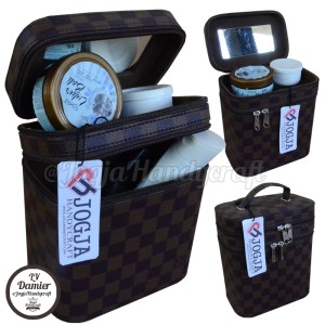 Tas Makeup Tas Kosmetik Beatycase Tempat Bedak Lotion Pink Tokopedia