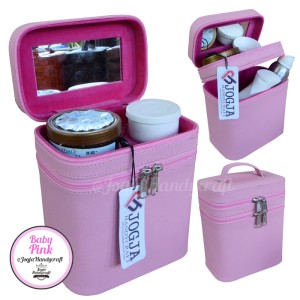 Tas Makeup Tas Kosmetik Beatycase Tempat Bedak Lotion Pink Tokopedia