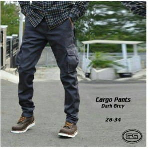 Celana Cargo Panjang Grey Tokopedia