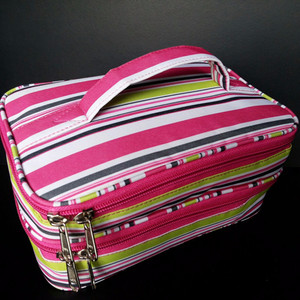 Tas Kosmetik 2 Susun Woman Stuff Organizer Pink Tua Tokopedia