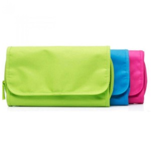 Tas Travel Perlengkapan Mandi Dan Kosmetik Lipat Biru Muda Tokopedia