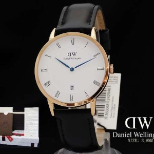 Daniel Wellington Dapper Black Rosegold Plat White 38mm Spr Originalbm Tokopedia