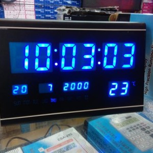 Jam Dinding Digital Led Ay 3020 Biru Tokopedia