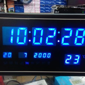 Jam Dinding Digital Led Ay 3020 Biru Tokopedia