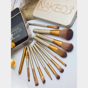 Naked 3 Makeup Brush Set 12 In 1 Kuas Kosmetik Tokopedia