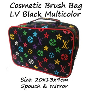 Cbb Lv Black Multicolor Cosmetic Brush Bag Tas Kosmetik Branded Tokopedia