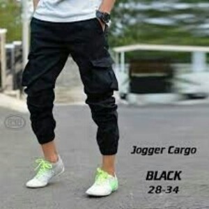 Celana Joger Cargo Hitam Tokopedia