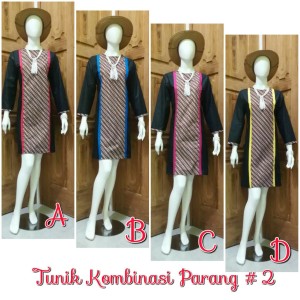 Baju Batik Wanita Tunik Sogan Tokopedia