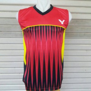 Baju Singlet Badminton Victor V 20 Merah Tokopedia