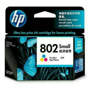 Tinta Cartridge Hp 802 Color Original Tokopedia