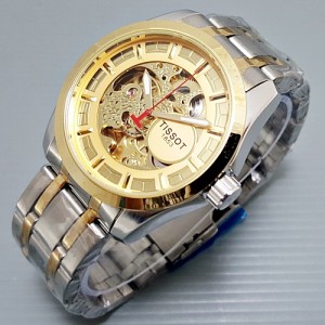 Jam Tangan Automatic Tissot 1853 Skeleton Leather Black Hargajam Harga Jam Matic Otomatis Tokopedia