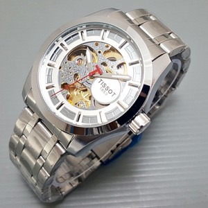 Jam Tangan Automatic Tissot 1853 Skeleton Leather Black Hargajam Harga Jam Matic Otomatis Tokopedia