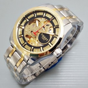 Jam Tangan Automatic Tissot 1853 Skeleton Leather Black Hargajam Harga Jam Matic Otomatis Tokopedia