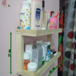 Rak Kosmetik Dari Kayu Pinus Tokopedia