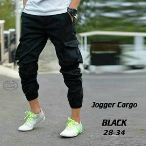 Celana Joger Cargo Hitam Tokopedia