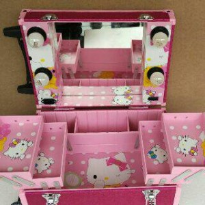 Beauty Case Hello Kitty Tas Makeup Kosmetik Koper Makeup 4 Layer Tokopedia