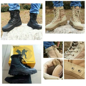 Sepatu Army Tactical Swat 8 Zipper Airsofter Boots Import Tokopedia